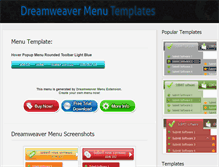 Tablet Screenshot of dreamweavermenu.com